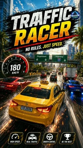 Traffic Racer 🔥 Insane High Speed Run at 180 KM/H 😱 | No Crash Challenge!#gaming #racing #cars#yt