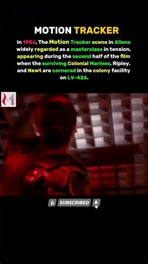 Aliens motional tracker scene.#shorts