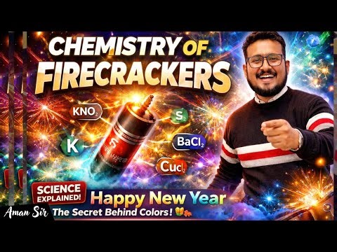🎆 New Year 2026 Special - पटाखों की Chemistry! 🔥What’s gives fireworks colors 🤔 #science #fireworks