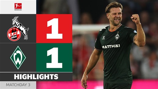 Füllkrug Wins The Point! | 1. FC KÖLN - WERDER BREMEN | Highlights | Matchday 3 – Bundesliga 2026/27