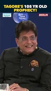 Piyush Goyal Recalls Gurudev Rabindranath Tagore’s 1921 Message At University Of Berlin