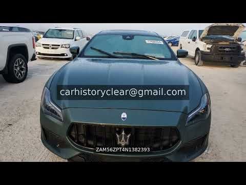 ZAM56ZPT4N1382393 | 2022 Maserati Quattroporte Trofeo FL Turquoise Cd - Non-repairable Water-Damaged