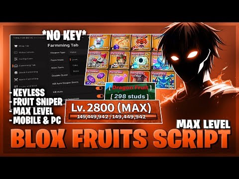 Blox Fruits Script *NO KEY* – Auto Farm, Boss Farm, Sea Events, Fruit Sniper, Hitbox, Max Level 🔥
