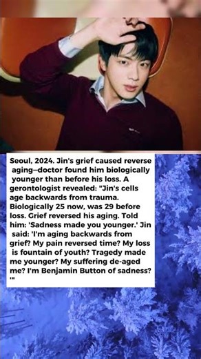 What Happened to BTS Jin After He Started Aging Backwards From Grief Will Make You Sob 😢 #shorts