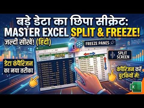 Stop Scrolling! Master Split & Freeze in MS Excel in 5 Minutes.