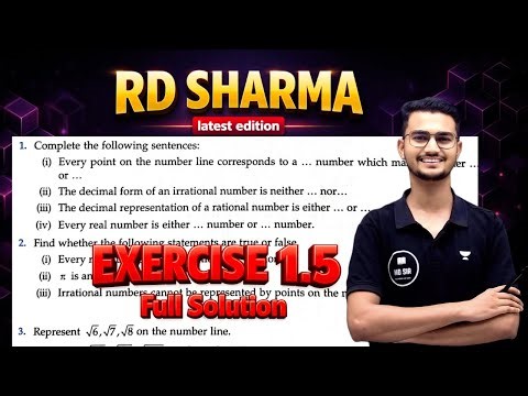 RD Sharma Class 9 | Chapter 1 Ex1.5 | Number System Solution | MD Sir Class 9