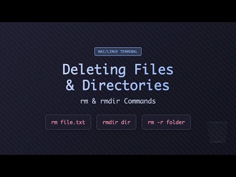 Deleting Files and Directories | rm & rmdir Commands | Mac/Linux Terminal