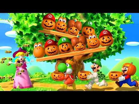 Mario Party Superstars – All 4-Player Minigames! Halloween Yoshi Vs Mario Vs Peach Vs Luigi 4K UHD