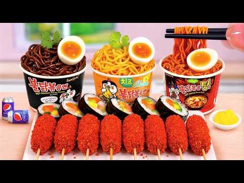 Find Mini GS25 Store 🍜 Best Of Miniature Korean Noodles, Kimbap & Hotdog 🌭 Tina Mini Cooking