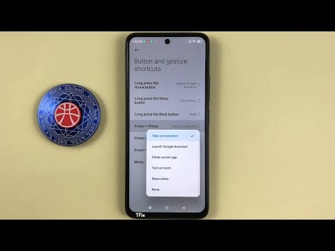 How to press Power + Home button to take a screenshot on Xiaomi Redmi 12 Android 13