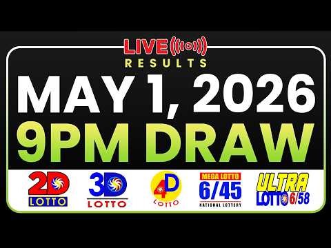 LIVE 9PM PCSO LOTTO RESULTS TODAY MAY 1, 2026 | SWERTRES EZ2