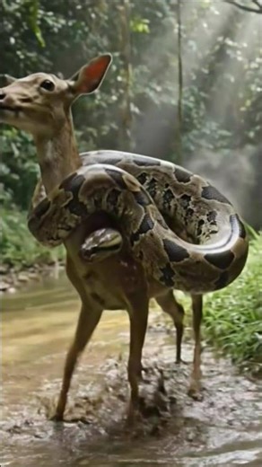 “Python vs Deer 🐍🦌 | Jungle Attack You Didn’t Expect 😳🔥”