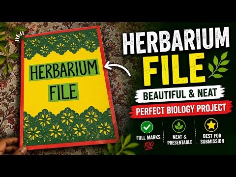 Herbarium File for School Project | Biology File | CBSE Board project 