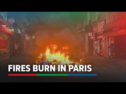 Fires burn in Paris streets as chaotic protests continue for second consecutive night | ABS-CBN News
