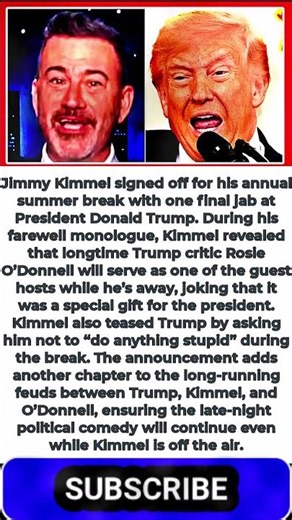 Jimmy Kimmel Trolls Trump One Last Time Before Summer Break!