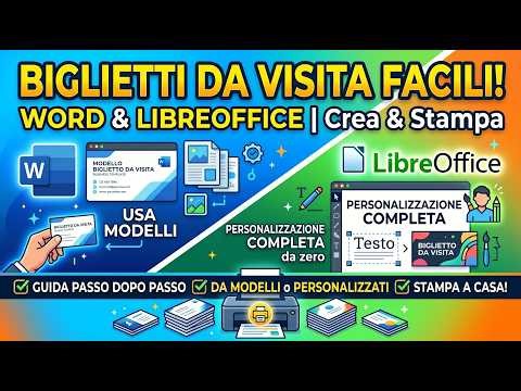Come creare e stampare Biglietti da Visita personalizzati con Word e LibreOffice (Tutorial Completo)