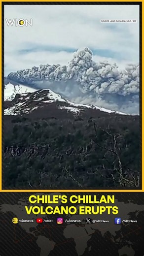 Chile’s Chillan Volcano Erupts, Sends Massive Ash Cloud Into Sky | WION Shorts