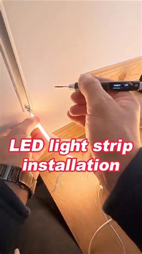 Blake Alead on Instagram: "LED light strip installation.#lamp #light #led #lightingdecor #homedecor"