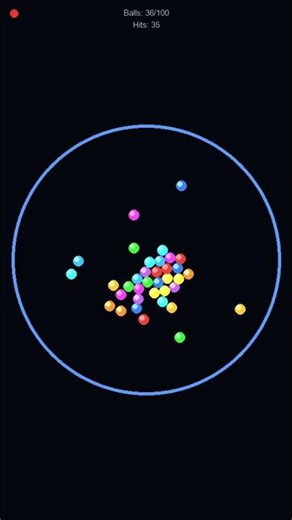 100 Balls Inside a Circle – Realistic Physics Simulation in Python 🤯