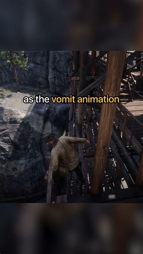 Vomiting In RDR2 Negates All Fall Damage #rdr2 #rdr #reddeadredemption