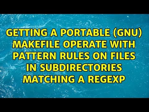 Getting a portable (gnu) Makefile operate with pattern rules on files in subdirectories matching...