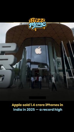 Bizz_Meme on Instagram: "Apple delivered a record performance in India in FY26 Q1, with global revenue rising 16% YoY to $144 billion, driven by a strong iPhone upgrade cycle that pushed iPhone revenue up 23% YoY. CEO Tim Cook said Apple recorded its best-ever December quarter in India, with record sales across iPhone, Mac, iPad and services. Encouraged by strong double-digit growth in its India installed base, Apple has confirmed plans to open a second Apple Store in Mumbai soon, strengthening 