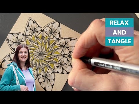 StarING Zentangle Tutorial: Relaxing Spiral Pattern Step by Step