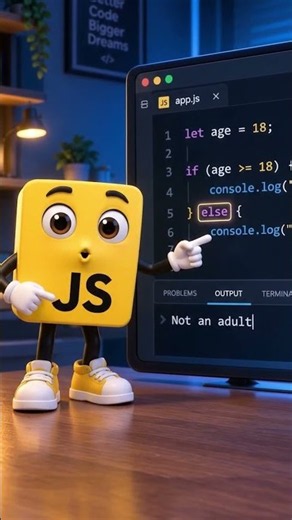 JavaScript Conditions & Loops Explained | #frontend #coding #webdev #shorts #codetoons #javascript