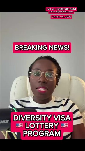 On October 14, 2026, a federal judge issued an order addressing the DV-2027 registration and visa-processing timeline. ✅ Watch the video to learn what the judge ordered. ****** If you need help or guidance with any U.S. immigration matters, especially with these major changes, please don’t hesitate to reach out. We’re always ready to assist you. ☎️☎️ 1 (802) 780 0564☎️☎️ 📨: hello@akpokulaw.com Post by Diana From the AK Poku Law Team #dv2027 #dvlottery #greencardlottery #usimmigration #immigrati