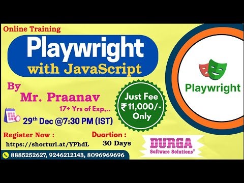 Playwright with JavaScript Online Training @ DURGASOFT