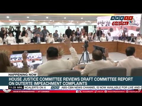 WATCH: With 55 out of 55 votes, House panel approves articles of impeachment vs VP Sara | ANC