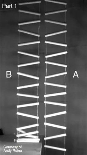 Falling ladders why does this happen? #Shorts #veritasium
