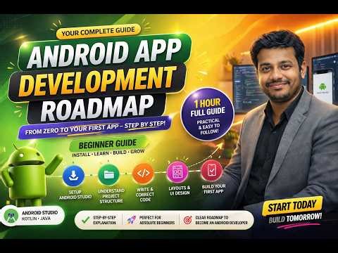 Android App Development Roadmap 🚀 Beginner to Pro | 1 Hour Full Guide (Step-by-Step)