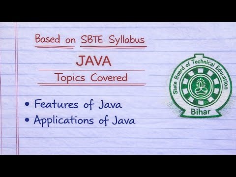 Features & Applications of Java in Hindi 🔥 | Complete Explanation for Beginners (SBTE)