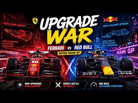 UPGRADE WAR EXPLODES! Ferrari vs Red Bull Clash Under Miami Night Lights (F1 2026)