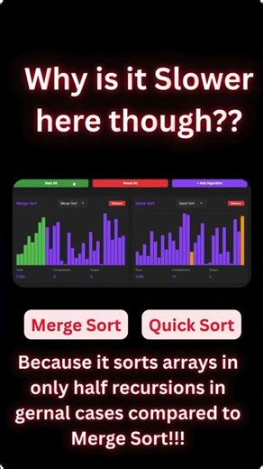 Quick Sort vs Merge Sort #programming #algorithms #coding