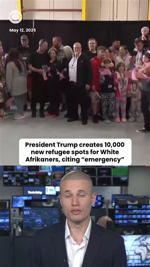 The Trump administration on Tuesday increased the U.S. refugee program's ceiling to welcome another 10,000 Afrikaners it argues are facing racial discrimination in South Africa because they are White.The South African government has consistently and categorically denied that Afrikaners are being persecuted. CBS News' Camilo Montoya-Galvez has more.