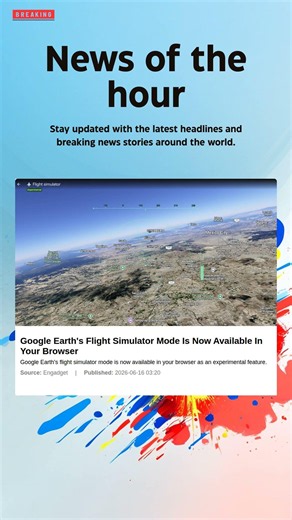 Breaking News: Google Earth's Flight Simulator Mode Is Now Available In Your Browser #flight