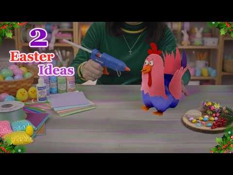 2 Easter Decoration ideas from Ordinary materials at home| DIY Easy Easter craft idea 🐰39