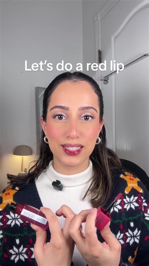 Red lip szn 💋🎄⛄️🎆 @Rare Beauty lipliner shade gifted, @Maybelline NY teddy tint shade 50, @Revlon Cosmetics 008 shine balm #lipcombo #redlip #drugstore #holidaymakeup