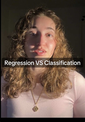 Let's learn about regression vs classification in machine learning. Definitions: Continuous: values can take any number within a range (including decimals). Discrete and finite: separate, countable categories. #regression #machinelearning #ai #compsci #womenintech