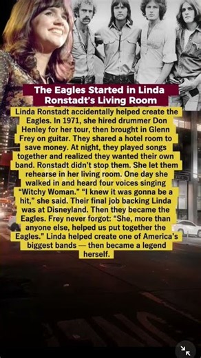One living room, one dream, and a legendary band 🎸✨ The Eagles' story began with Linda Ronstadt!