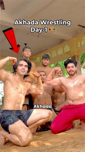 Akhada Wrestling Day -1 🤼‍♂️💥#shorts #wrestling #fitness #akhada #kushti