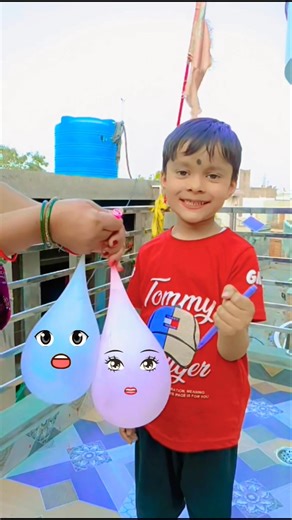 Anaya Popping Crying Water Balloon 😂| #shorts #youtube #funny #youtubeshorts #trending #viral