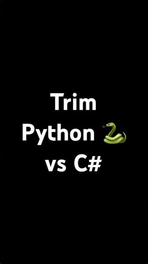Trim - python vs c#