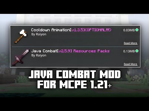 Java Combat Mod For MCPE 1.21+ | [Critical Hits and Java Animations]