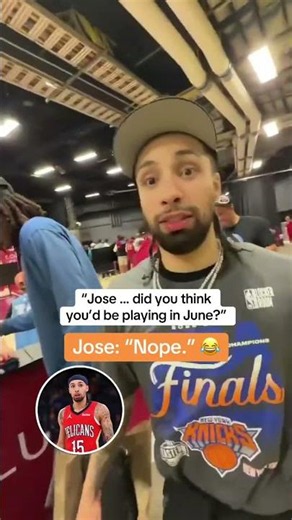Jose Alvarado is living his best life with the Knicks 😂👏