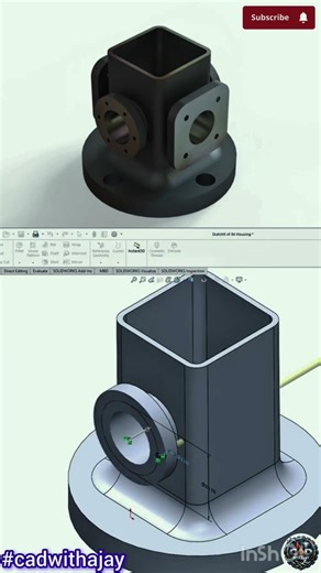 Housing 3D Model Design in Solidworks| Solidwork Beginners Tutorial | Learn Solidwork Step by Step.