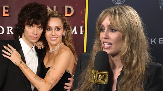 Miley Cyrus dishes on getting engaged to Maxx Morando while backstage at the 37th Annual Palm Springs International Film Festival Film Awards. | Entertainment Tonight