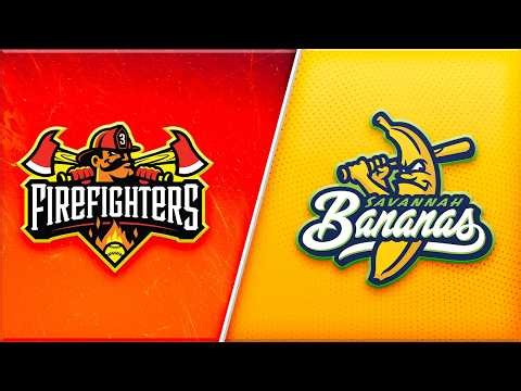 Savannah Bananas vs Firefighters at University of Iowa's Football Stadium! (Game 1)